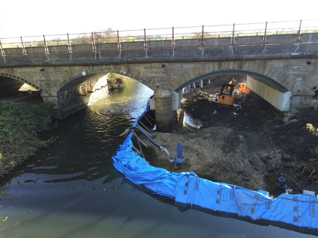 Temporary dams for civils works and inspections